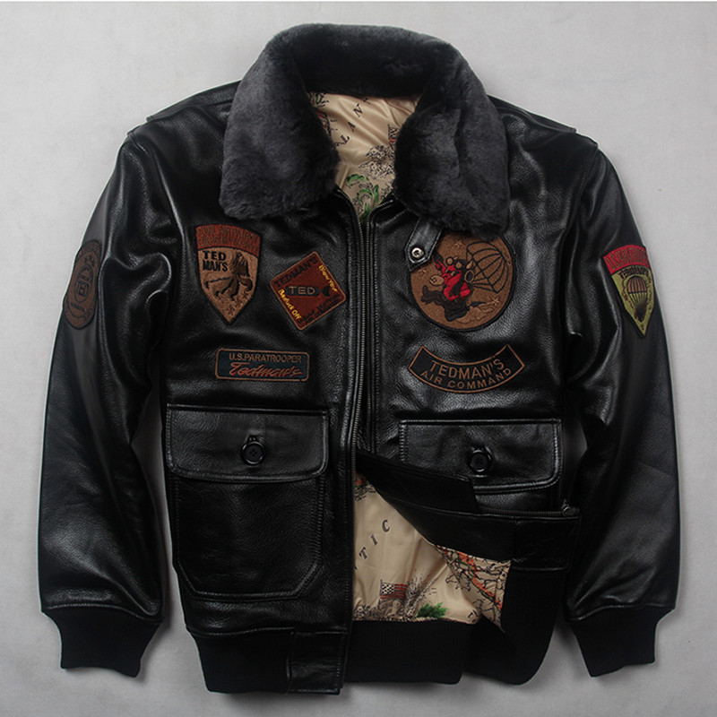 Bomber Jacket Men - Black G-1 Flight Jacket | Genuine