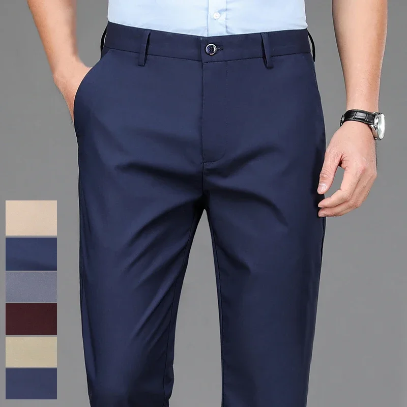 Men'S Dress Pants Fashion - Men's Stretchy Casual Pants Business Suit