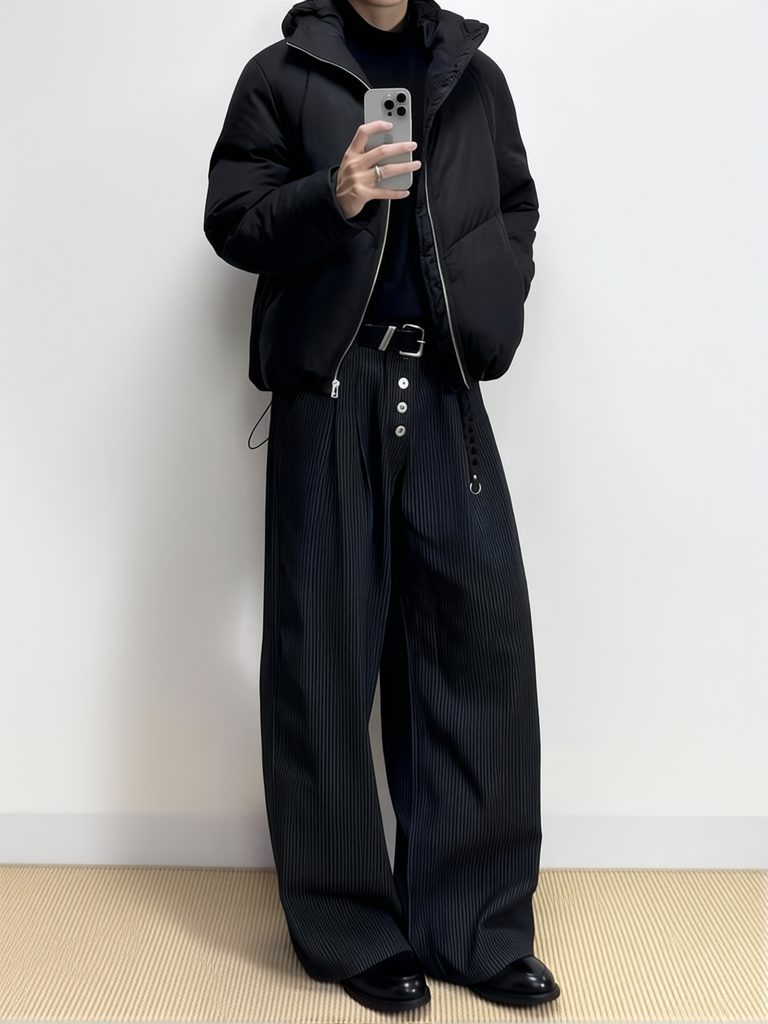 Men'S Dress Pants Fashion - Old Money Men Wide Leg Suit