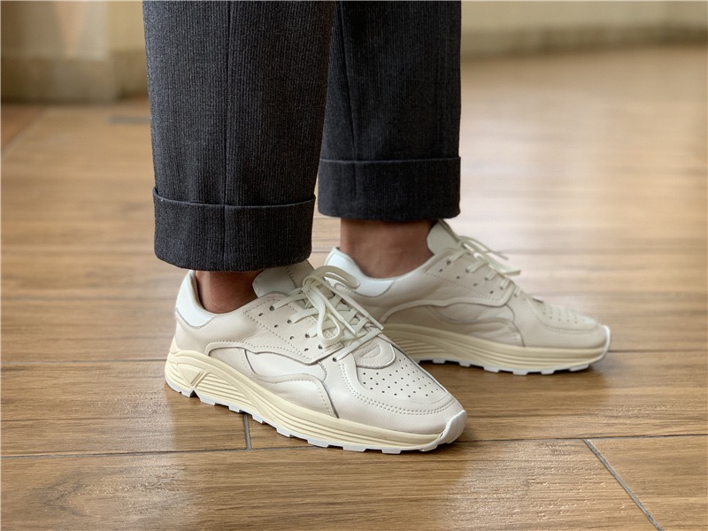 Men'S Fashion Videos - Round-toe Lace-up Casual White Thick-soled Men’s