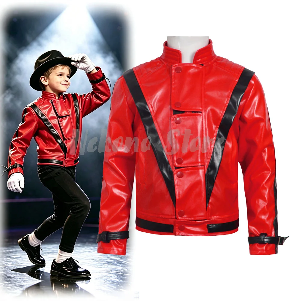 Bomber Jacket Men - Michael Jackson Thriller Scary Costume Red
