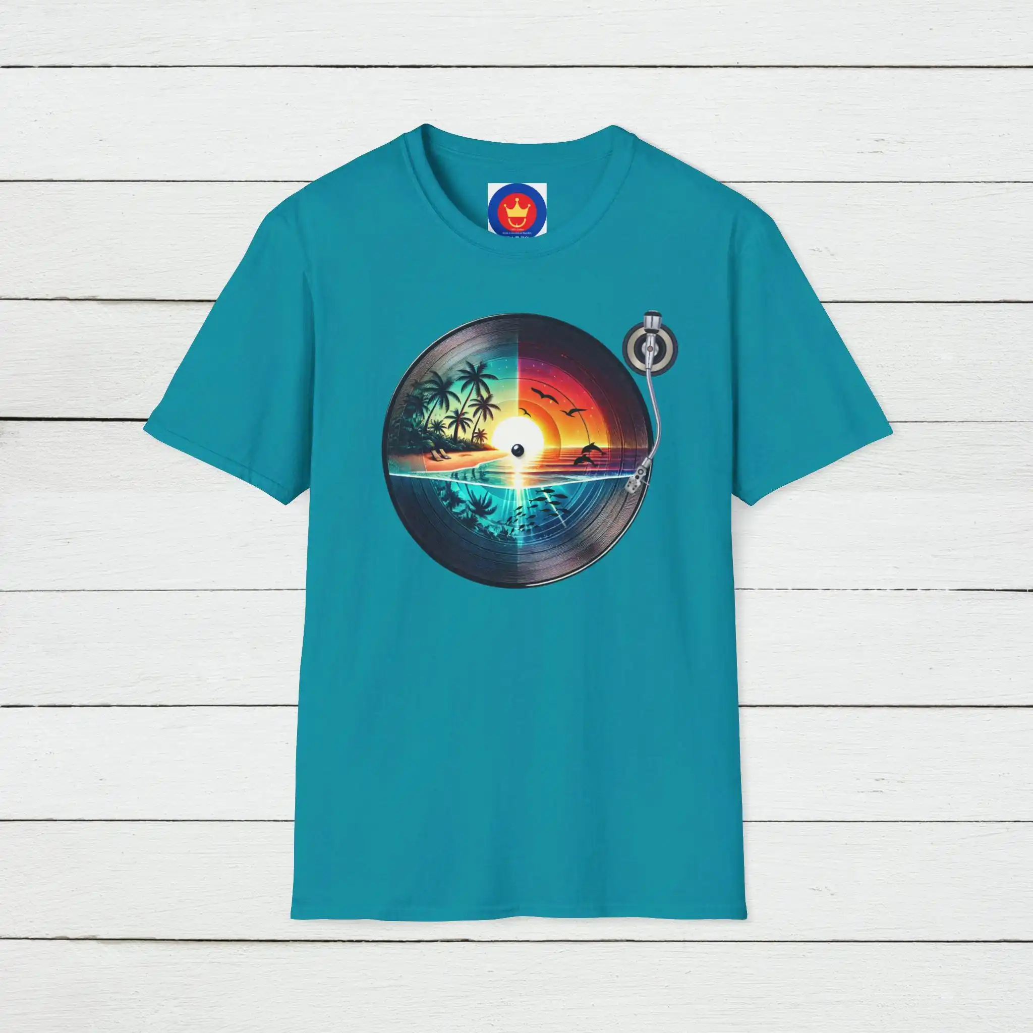 Retro Beach Vinyl T Shirt Vint - đánh giá và giá Men'S Fashion 70S