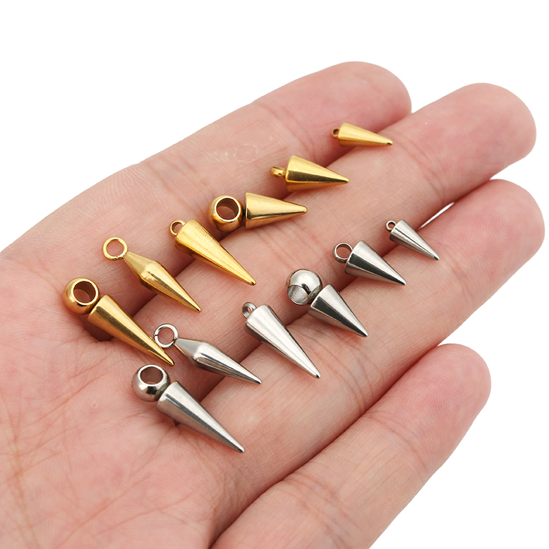 10pcs Stainless Steel Cone Cha - đánh giá và giá Men'S Fashion Jewelry