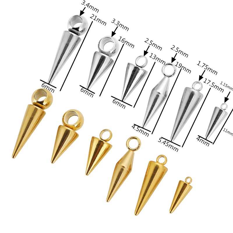 10pcs Stainless Steel Cone Cha - đánh giá và giá Men'S Fashion Jewelry