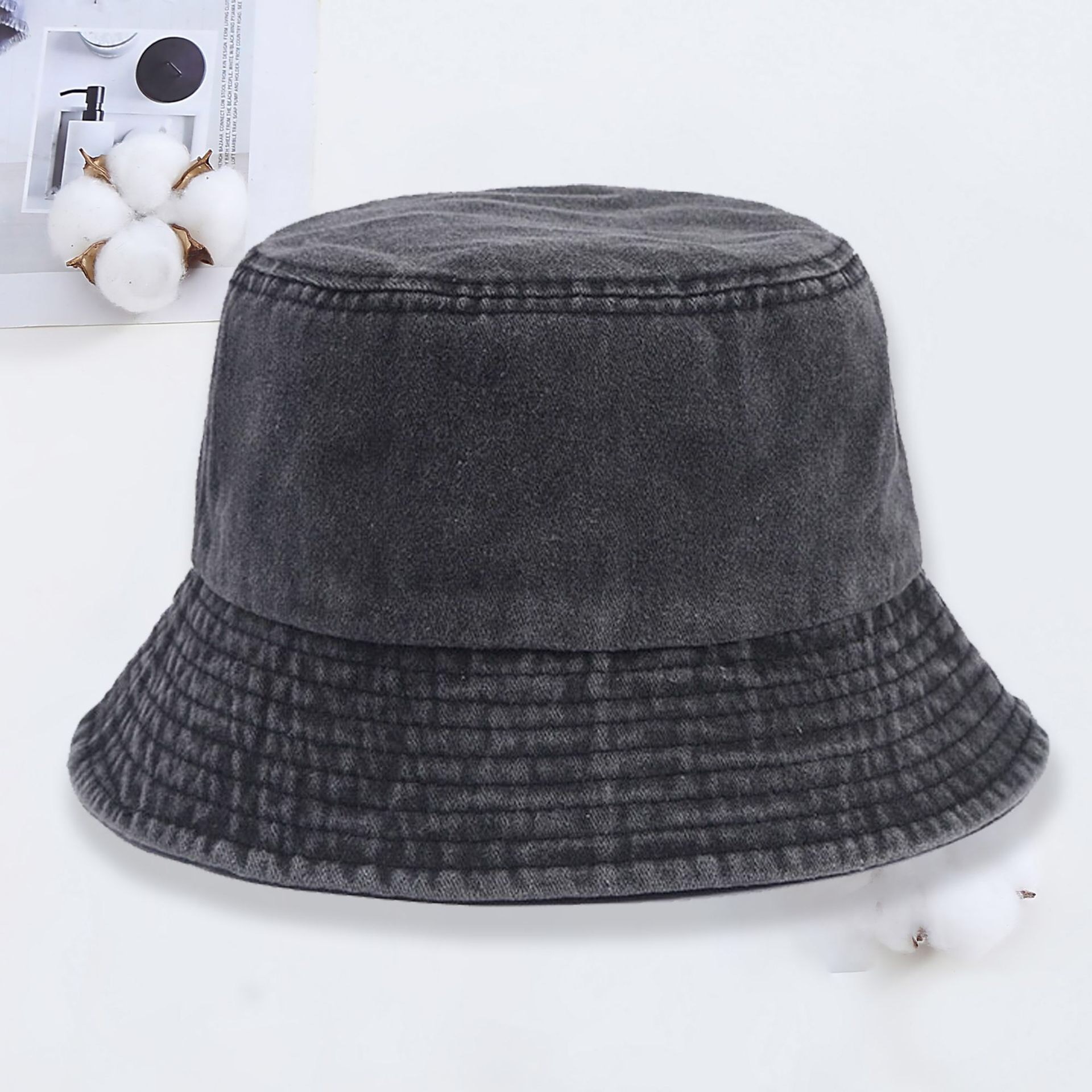 Custom logo Denim Bucket Hat F - đánh giá và giá Mens Fashion Caps