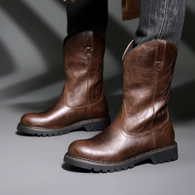 Fashion Mens Cowboy Boots New  - đánh giá và giá Men Fashion Vintage