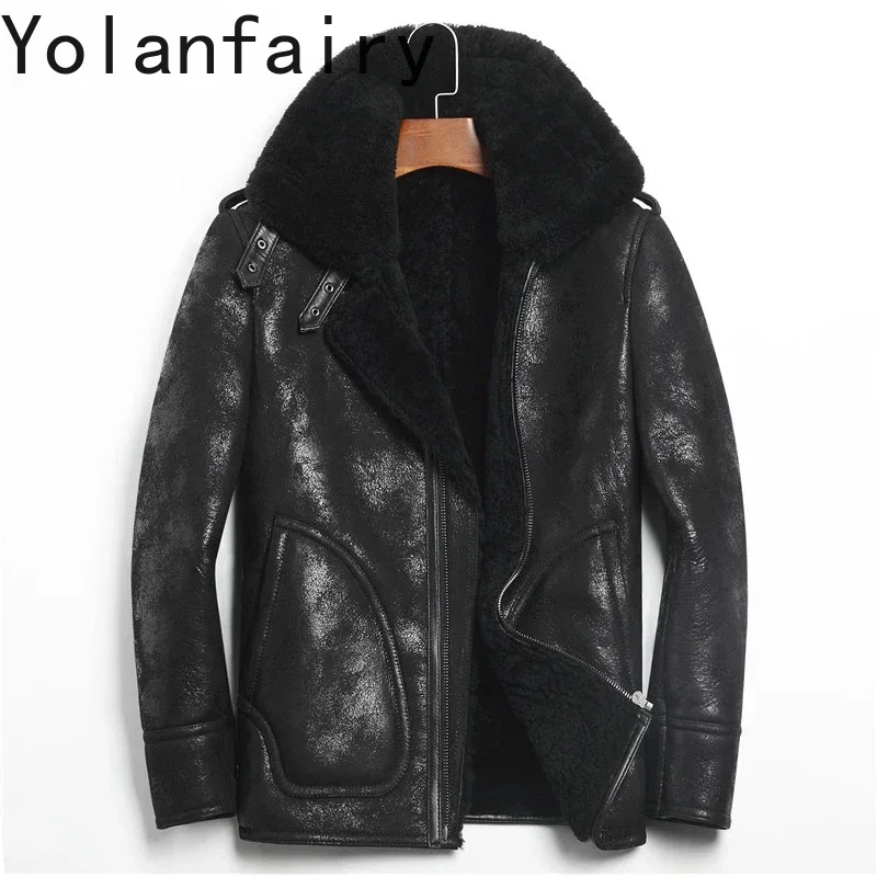 YOLANFAIRY Genuine Leather Jac - đánh giá và giá Bomber Jacket Men