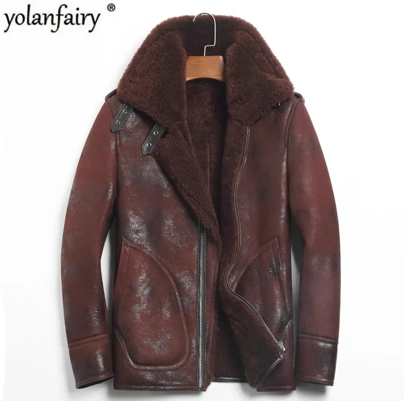 YOLANFAIRY Genuine Leather Jac - đánh giá và giá Bomber Jacket Men