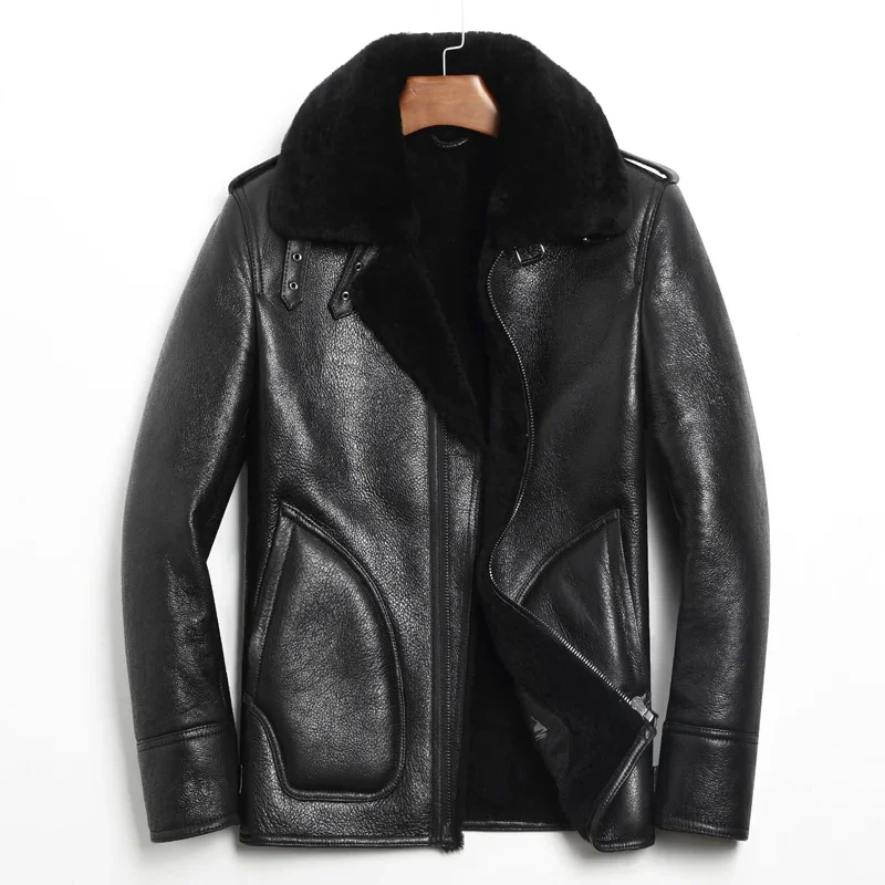 YOLANFAIRY Genuine Leather Jac - đánh giá và giá Bomber Jacket Men