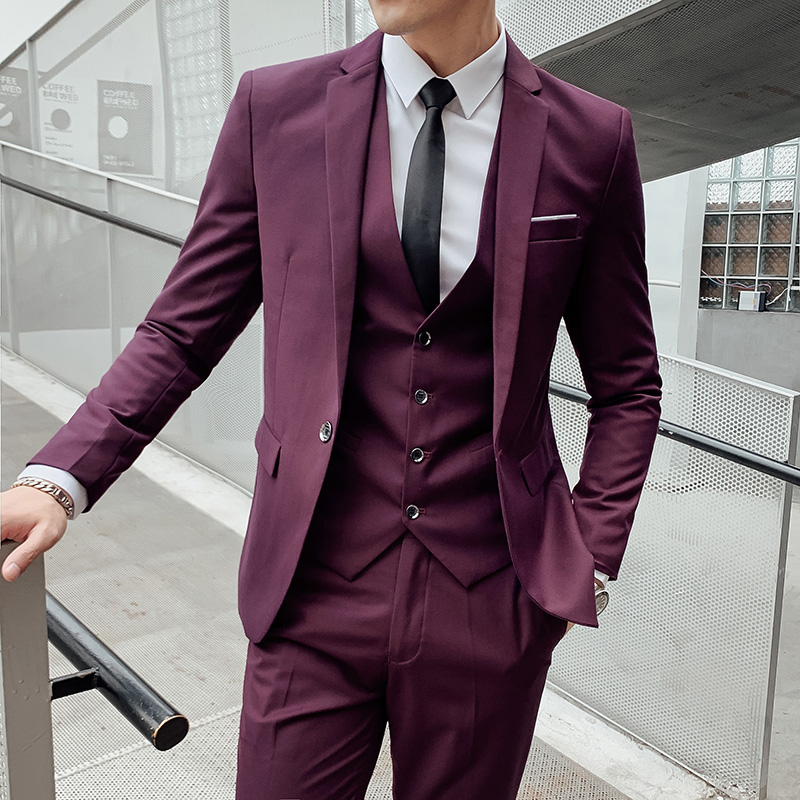 Suit (Blazer+Vest+Pants) Men B - đánh giá và giá Men'S Dress Pants Fashion
