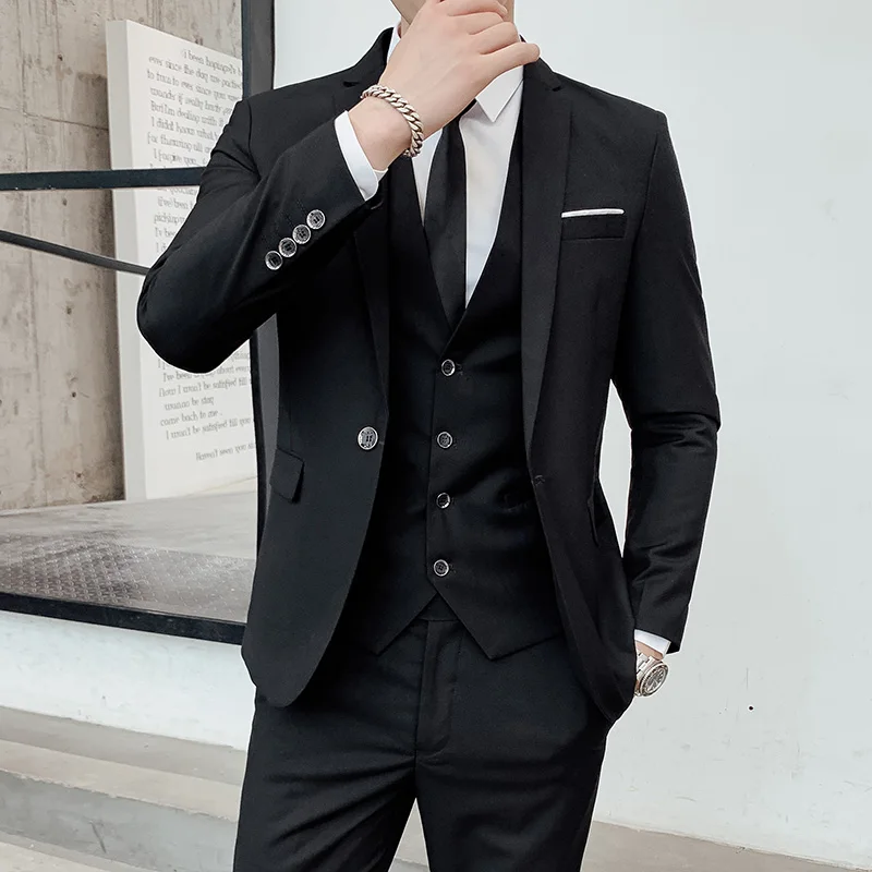 Suit (Blazer+Vest+Pants) Men B - đánh giá và giá Men'S Dress Pants Fashion