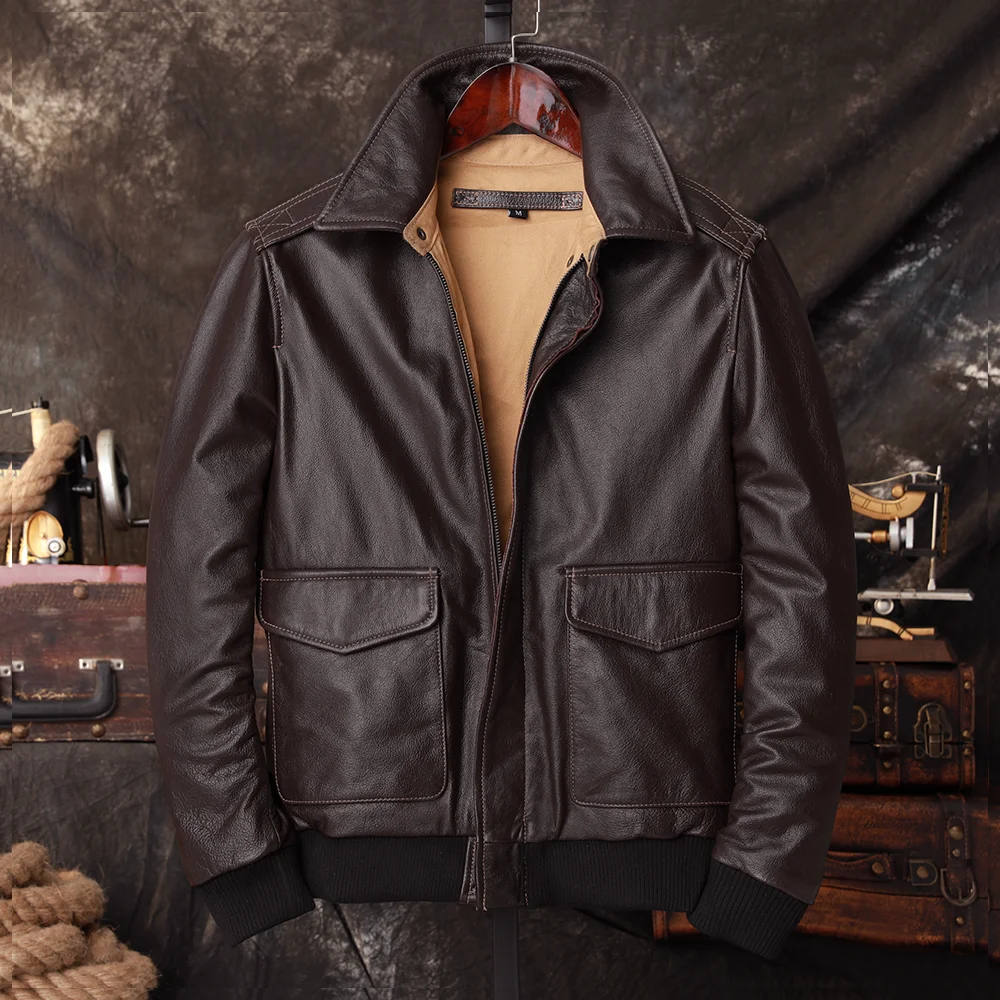 Bomber A2 Pilot Genuine Leathe - đánh giá và giá Bomber Jacket Men