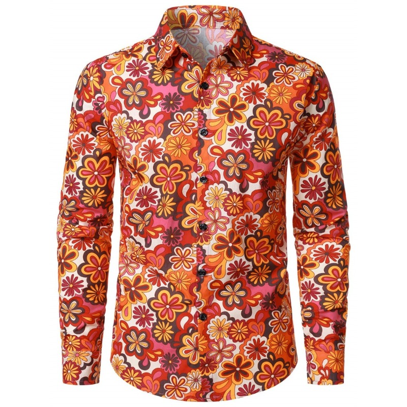 Men Retro 70s Hippie Floral Pr - đánh giá và giá Men'S Fashion 70S