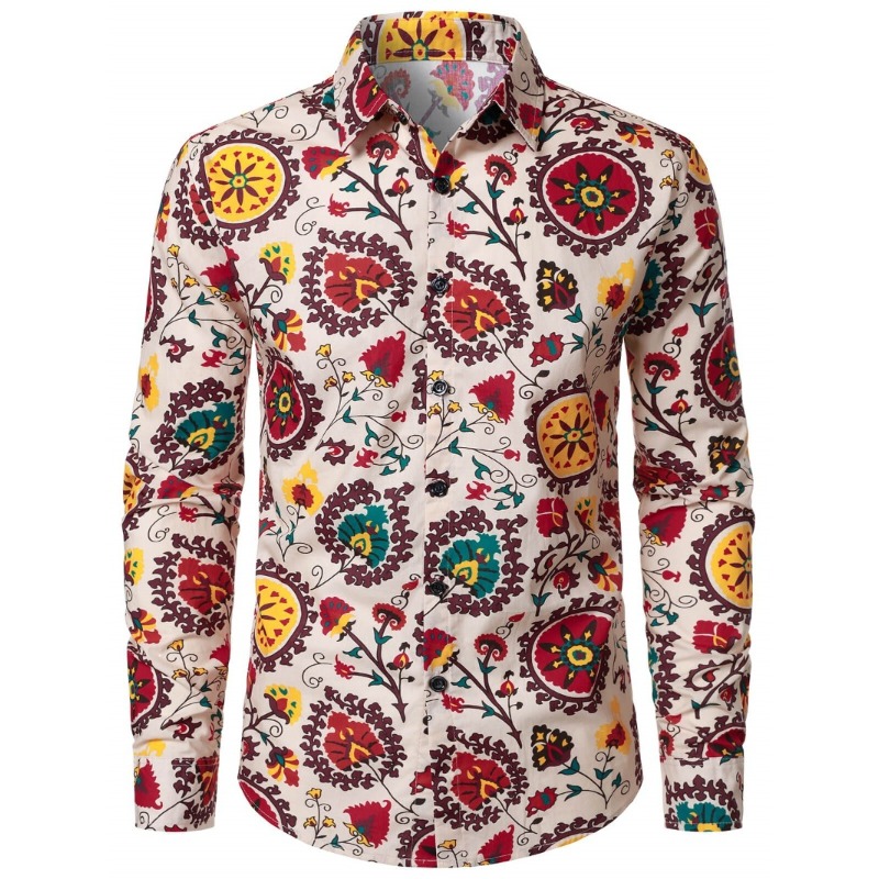 Men Retro 70s Hippie Floral Pr - đánh giá và giá Men'S Fashion 70S