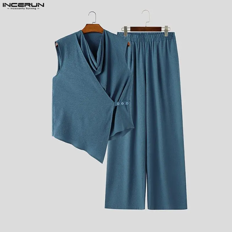 INCERUN Men Sets Solid Color S - đánh giá và giá Track Suit Men